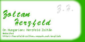 zoltan herzfeld business card